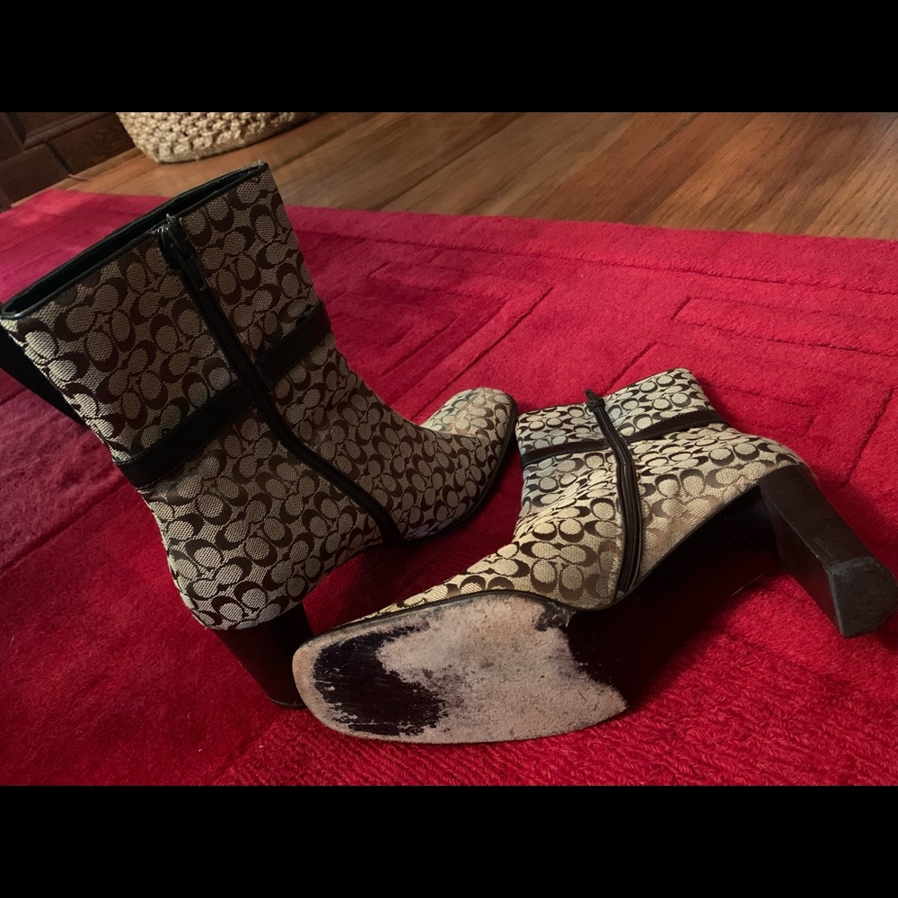 Coach print boots